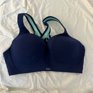 New Victoria’s Secret VSX Sport High Support Sports Bra – Navy & Aqua – 36D